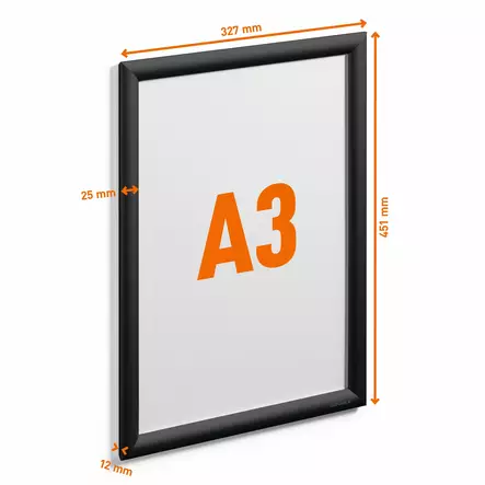 Durable Snapkehys alumiini A3 hopea - Infotaskut, julistekehykset - 479701 - 2