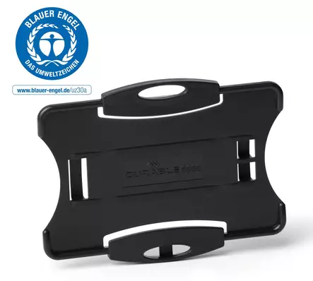 Kulkukorttikotelo Durable ECO avoin 1 kortille musta 10kpl - Nimikortit, kongressineulat, kaulanauhat - 898801 - 3