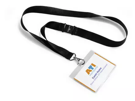 Nimikorttikotelo kaulanauhalla Durable, 5kpl/pkt - Nimikortit, kongressineulat, kaulanauhat - 860001 - 1