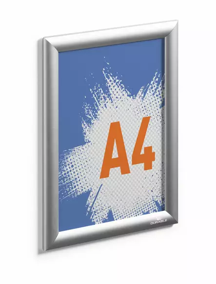 Durable Snapkehys alumiini A4 hopea - Infotaskut, julistekehykset - 479623 - 1