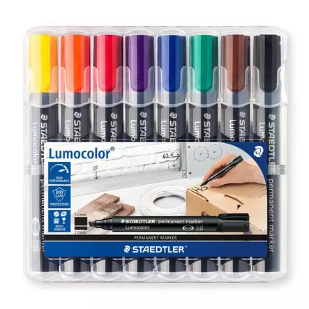 STAEDTLER Lumocolor 350 WP8 viisto 8-värisarja - Merkkauskynät, -tussit - STA350WP8 - 2