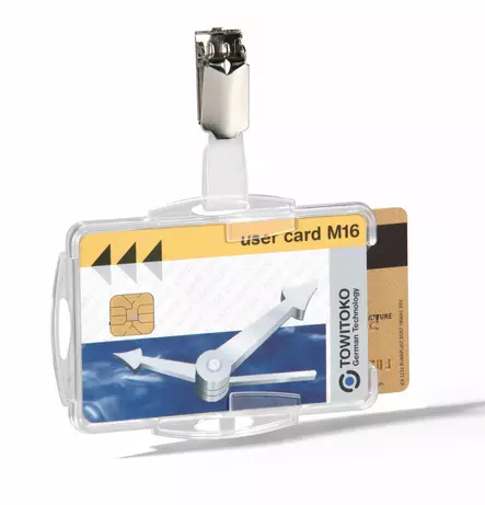 Kulkukorttikotelo Durable 8218 kahdelle kortille, 25 kpl - Nimikortit, kongressineulat, kaulanauhat - 821819 - 3