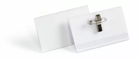 Nimikyltti 54x90 mm yhdistelmäklipsillä rPET 50kpl - Nimikortit, kongressineulat, kaulanauhat - 824219 - 2