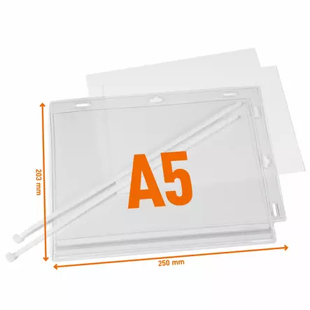 Vedenpitävä Outdoor tasku A5 nippusiteillä - Infotaskut, julistekehykset - 505919 - 1